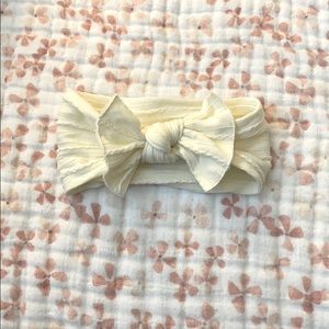 Baby Bling Ivory Cable Knit Knot